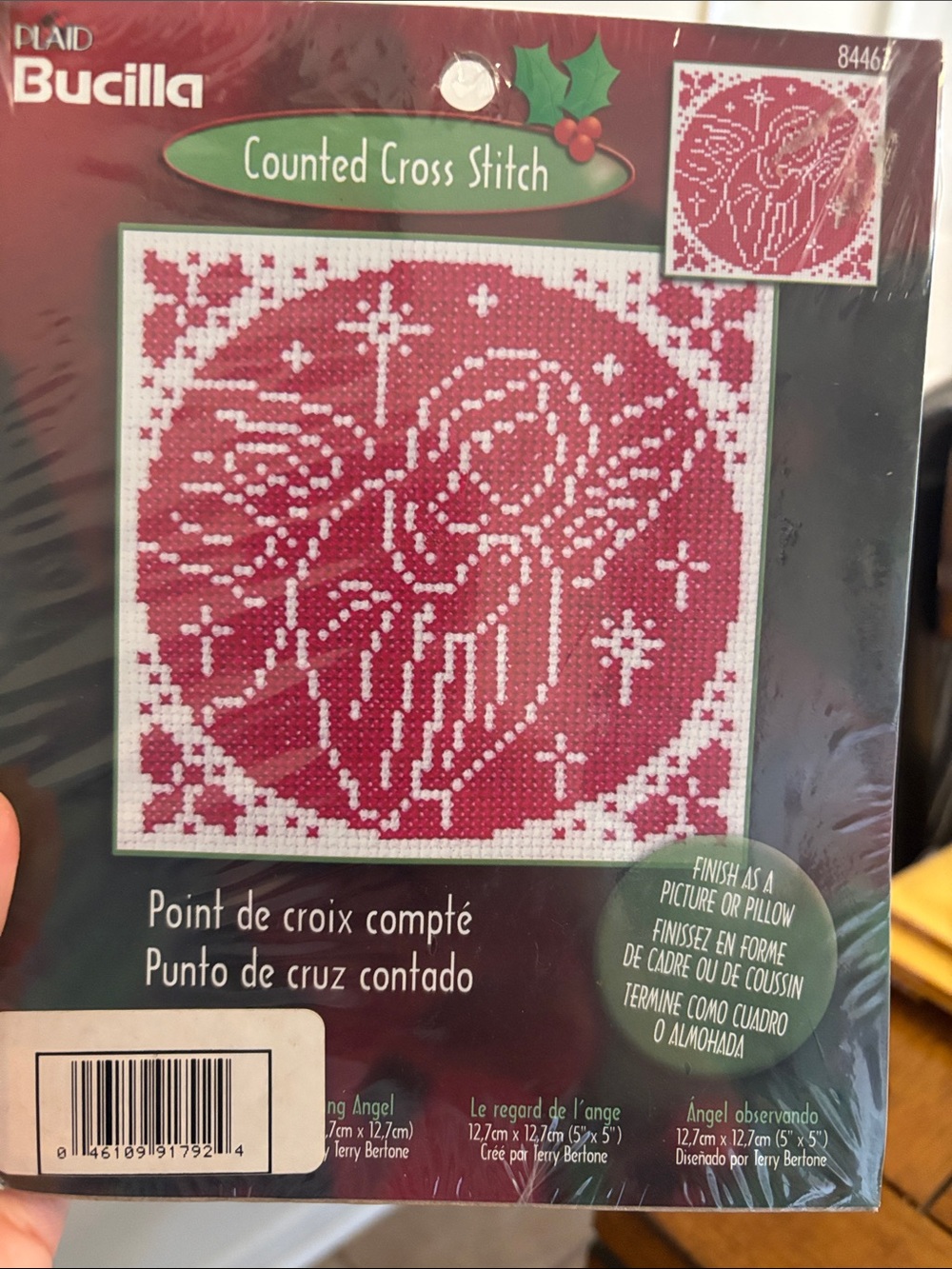 Bucilla Red and White Angel Counted Cross Stitch Kit
